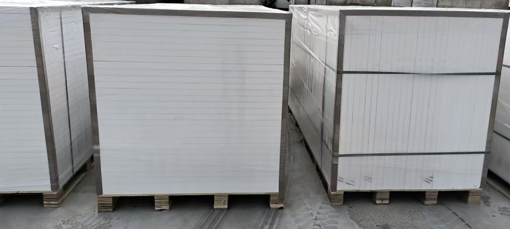Finished calcium silicate boards under quality inspection